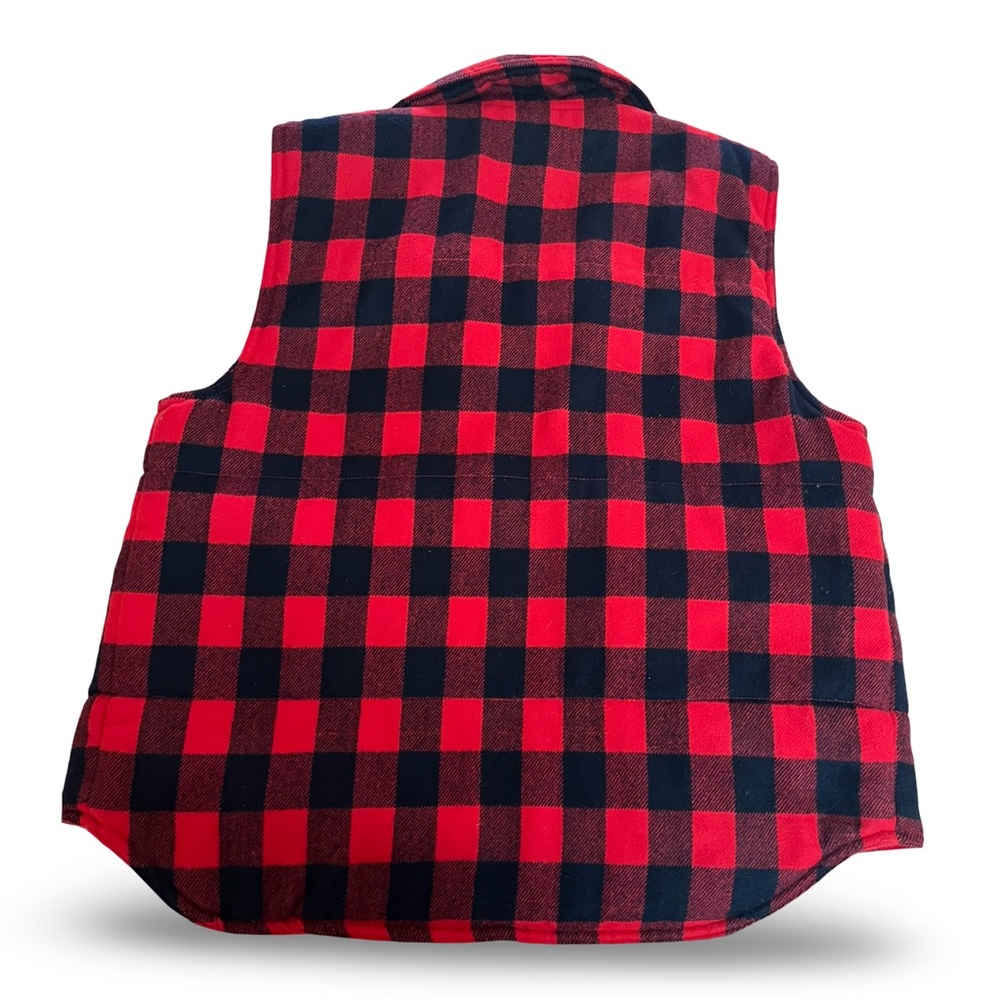 Vintage Sportsman's Choice Red and Black Buffalo Plaid Vest 1970. - 1980s - Picture 3 of 5